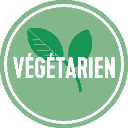 Convient aux végétariens (régime lacto ovo végétarien)