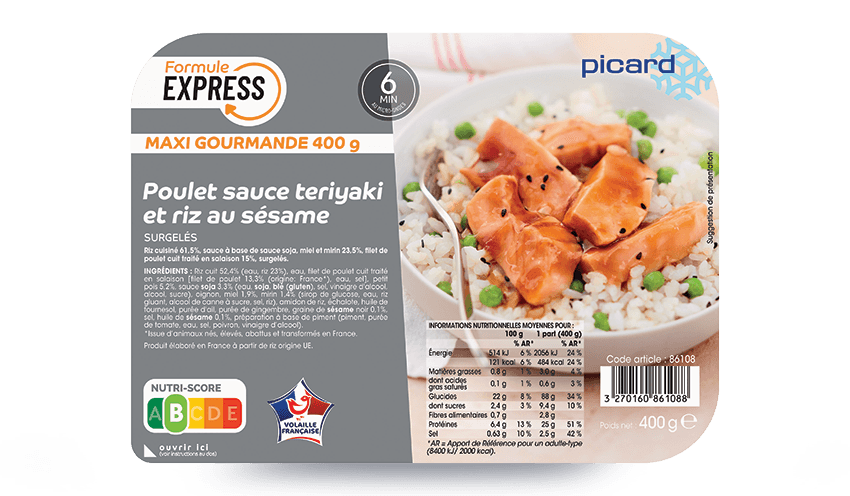 Poulet sauce teriyaki - Picard surgelés Nouvelle-Calédonie
